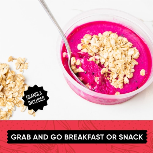 Pitaya Foods® Organic Dragon Fruit Probiotic Smoothie Bowl Perspective: left