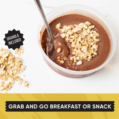 Pitaya Foods® Organic Chocolate Protein Smoothie Bowl Perspective: left