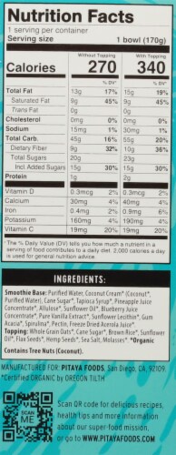 Pitaya Foods® Organic Clarity Smoothie Bowl - Coconut Perspective: left
