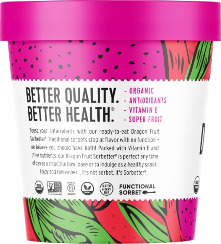 Pitaya Foods® Organic Dragon Fruit Sorbetter® Perspective: left