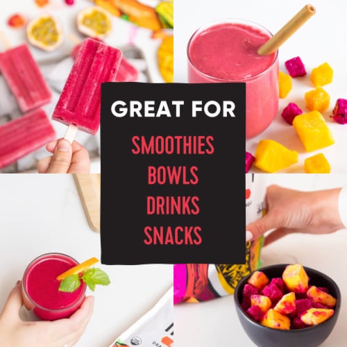 Pitaya Foods® Organic Tropical Immunity Blend Bite-Sized Pieces Perspective: left