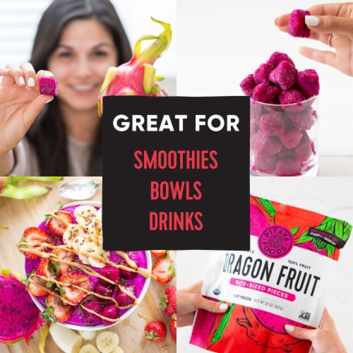 Pitaya Foods® Organic Dragon Fruit Bite-Sized Pieces Perspective: left