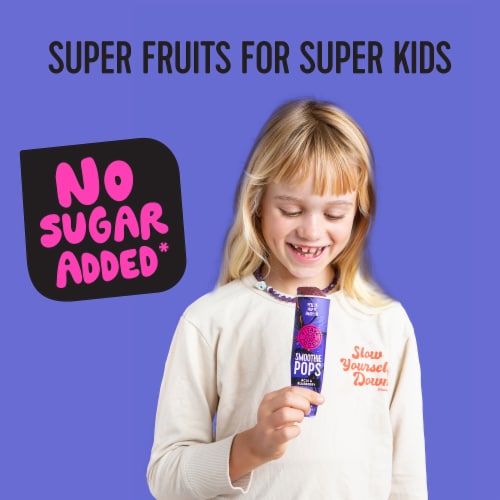 Pitaya Foods® Organic Acai Berry & Blueberry Smoothie Pops Perspective: left