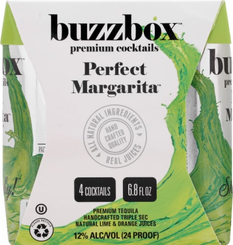 buzzbox Premium Perfect Margarita Ready to Drink Cocktail Perspective: left