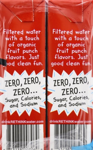 Rethink Kids Organic Fruit Punch Water Drink Boxes Perspective: left