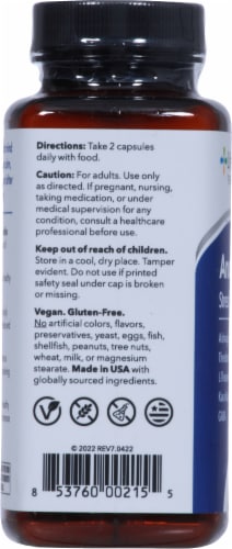Life Seasons® Anxie-T Stress Support Dietary Supplement Vegetarian Capsules Perspective: left