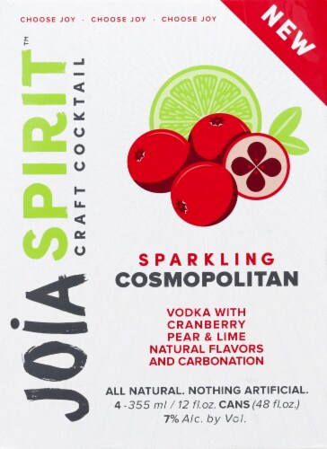 Joia Sparkling Cosmopolitan Premium Vodka Cocktail Perspective: left