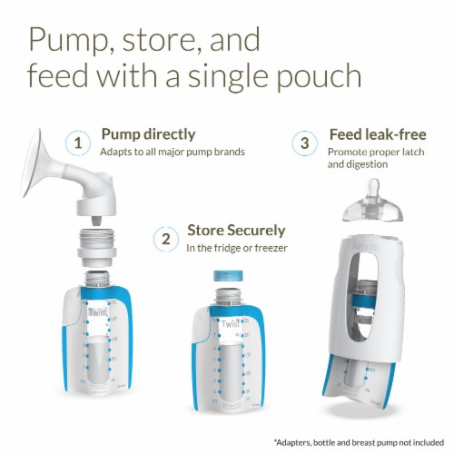 Kiinde Twist Pouch Breast Milk Storage Bag Perspective: left