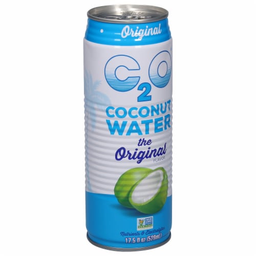 C2O® Pure Coconut Water Can Perspective: left
