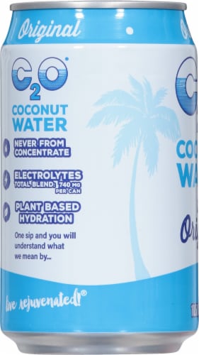C20® Pure Coconut Water Can Perspective: left