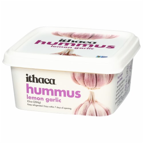 Ithaca Lemon Garlic Hummus 10 oz Perspective: left