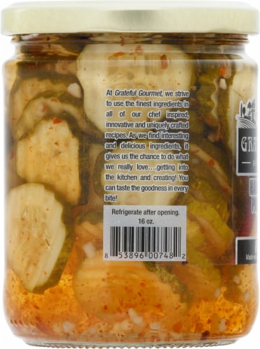 Grateful Gourmet Fire Habanero Pickles Perspective: left