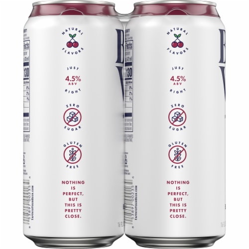 Bon & Viv Black Cherry Rosemary Spiked Seltzer Perspective: left