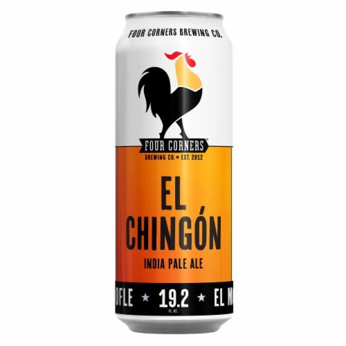Four Corners El Chingon IPA Craft Beer Perspective: left