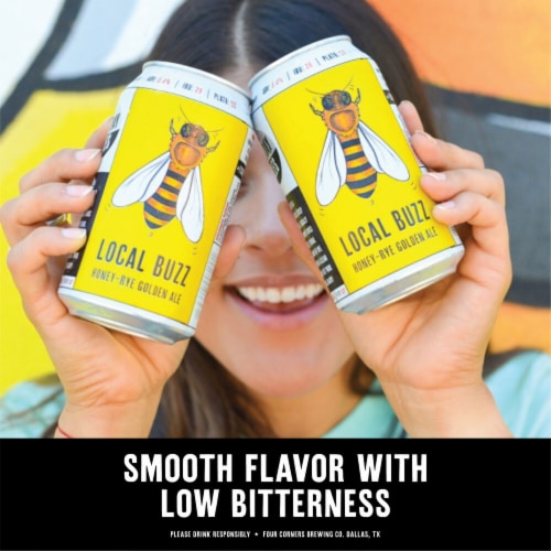 Four Corners Local Buzz Golden Ale Craft Beer Perspective: left