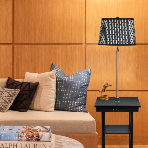 Brightech Madison Nightstand Side Table with Lamp and Wireless Charging Station 1 Piece Kroger