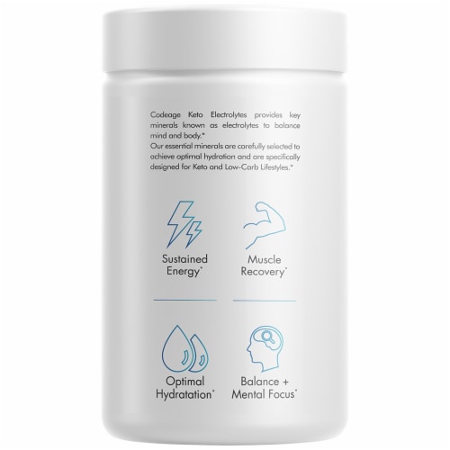 Codeage Keto Electrolytes Dietary Supplement Capsules Perspective: left