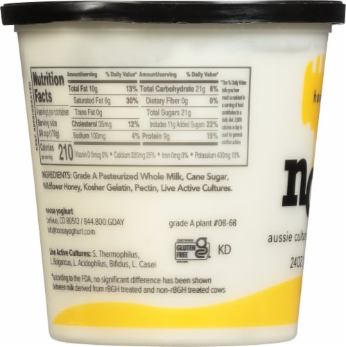 Noosa Honey Yogurt Tub Perspective: left