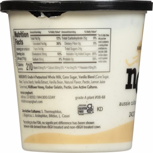 Noosa® Vanilla Bean Yogurt Cup Perspective: left