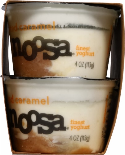 Noosa Salted Caramel Yogurt Cups Perspective: left