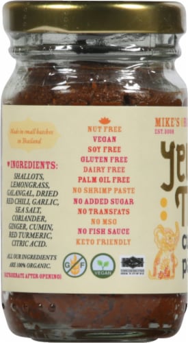 Mike's Organic Foods Yellow Thai Curry Paste Perspective: left