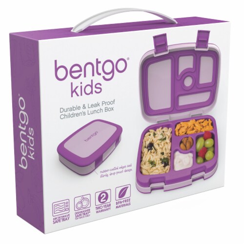 Bentgo® Kids Childrens Leakproof Lunch Box - Purple Perspective: left