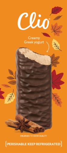 Clio® Pumpkin Dark Chocolate Covered Greek Yogurt Bars Perspective: left