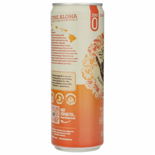 Shaka Tea Hawai'i Caffeine and Sugar Free Mango Hibiscus Herbal Tea Perspective: left