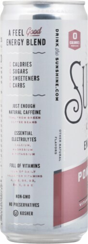 Sunshine Pomegranate Acai Sparkling Energy Water Perspective: left
