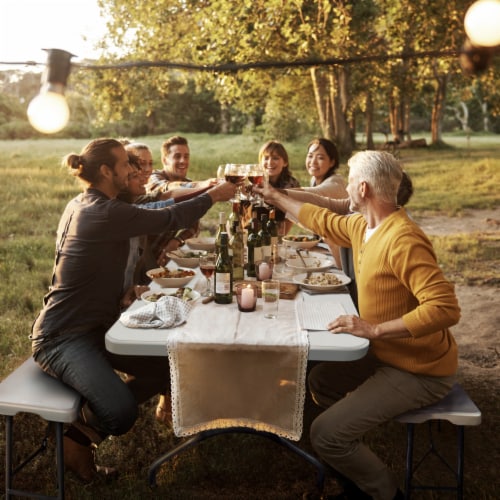 Plastic development group folding picnic table deals