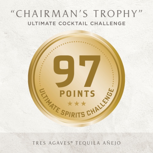 Tres Agaves® Anejo Tequila Perspective: left