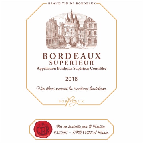 Chevalier du Grand Robert Bordeaux Superieur Red Blend Wine Perspective: left