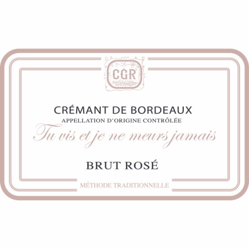 Chevalier du Grand Robert Cremant Brut Rose Wine Perspective: left