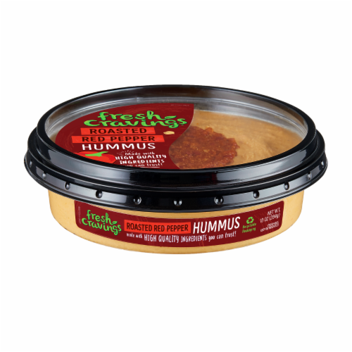 Fresh Cravings® Roasted Red Pepper Hummus Perspective: left
