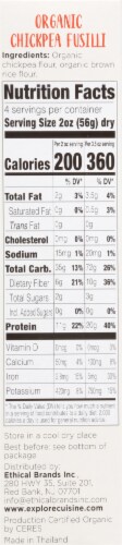 Explore Cuisine® Organic Chickpea Fusilli Perspective: left