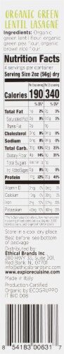 Explore Cuisine® Organic Green Lentil Lasagne Perspective: left