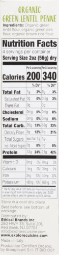Explore Cuisine® Organic Green Lentil Penne Perspective: left