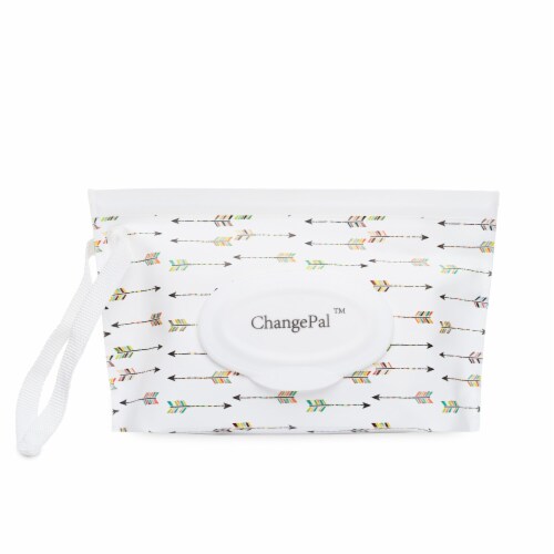 ChangePal Portable Diaper Changing Bag (Vegan Leather) | Wipes Pouch version Perspective: left
