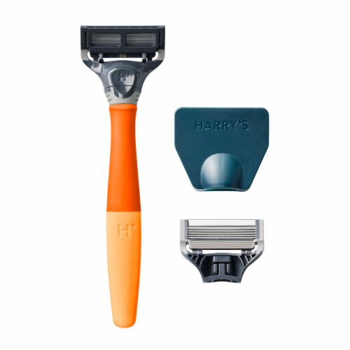 Harry's 5-Blade Men's Razor Kit - Orange Perspective: left
