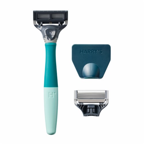 Harry's 5-Blade Men's Razor Kit - Sage Green Perspective: left