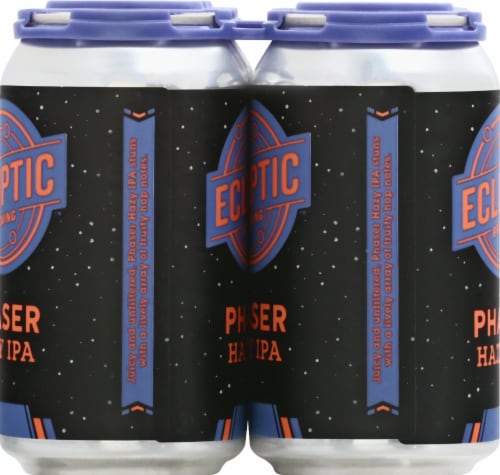 Ecliptic Brewing Phaser Hazy IPA Perspective: left