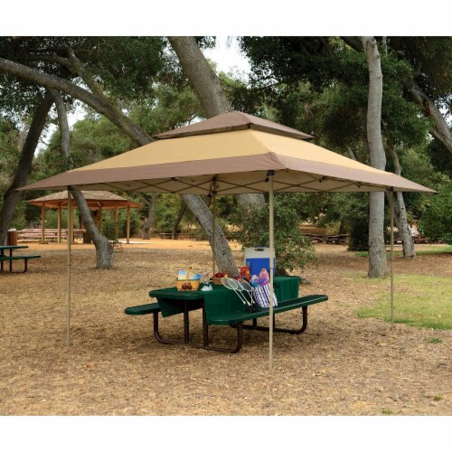 Z Shade 13 x 13 Foot Instant Gazebo Outdoor Canopy Patio Shelter Tent Tan Brown 1 Piece Fry s Food Stores