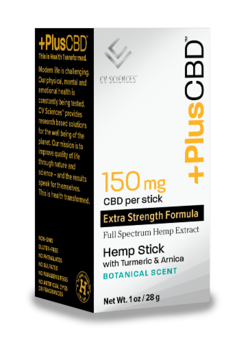 PlusCBD™ Oil Gold Hemp Stick Perspective: left