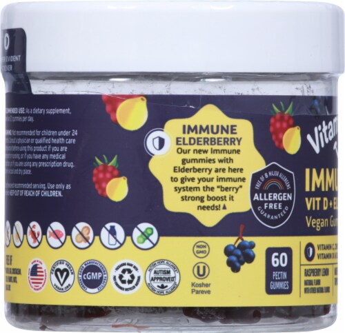 Vitamin Friends Immune Probiotic Vegan Gummies Perspective: left