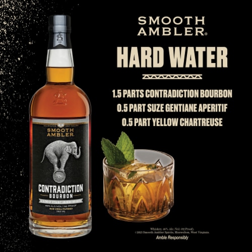 Smooth Ambler Contradiction West Virginia Blended Bourbon Whiskey Perspective: left