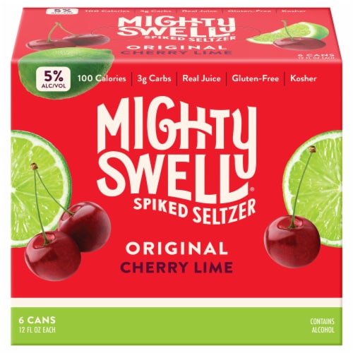 Mighty Swell Hard Seltzer Cherry Lime 6pk Perspective: left