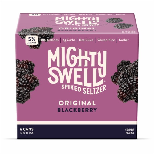 Mighty Swell Spiked Seltzer Blackberry 6pk Perspective: left