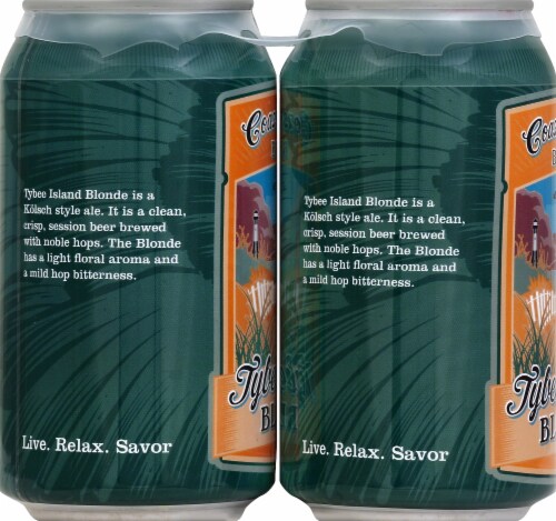 Coastal Empire Beer Co. Tybee Island Blonde Perspective: left