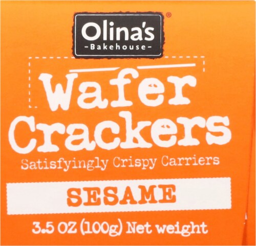 Olina's Bakehouse® Sesame Wafer Crackers Perspective: left