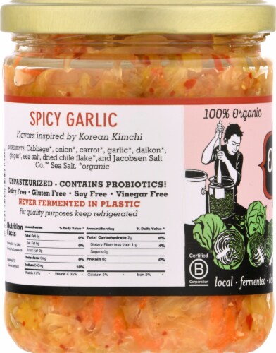 OlyKraut Spicy Garlic Raw Sauerkraut Perspective: left
